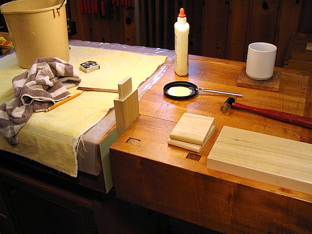 Gluing Tenons Into Rails From Right